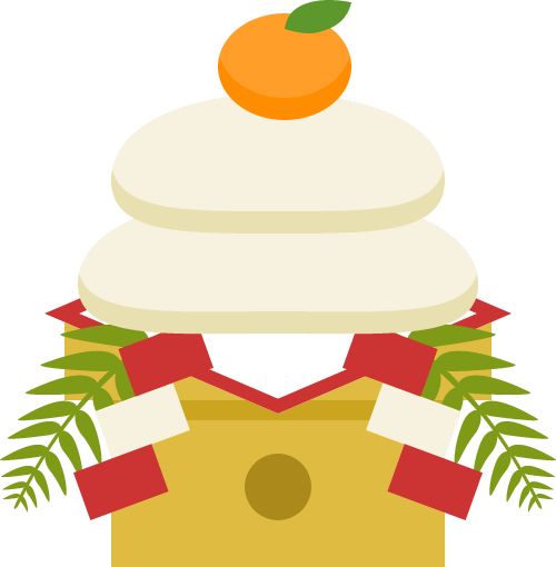 年賀状イラスト お正月・小槌と扇の無料イラスト