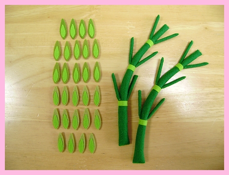 色画用紙手作り「笹と七夕飾り」図工人図工人