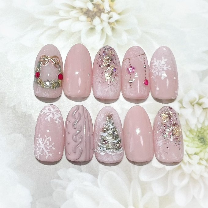クリスマス ネイルチップ ジェルネイル Christmas nail tip sampleの写真素材109612864- PIXTA
