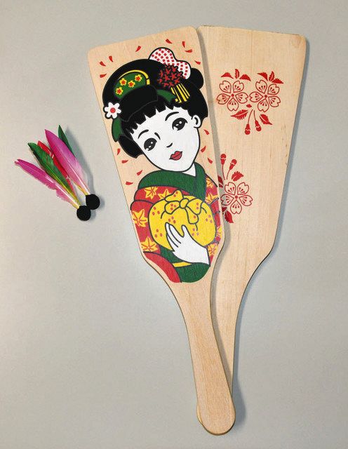 羽根つきの羽子板 季節・行事 その他一般・装飾 の無料イラスト介護アンテナ