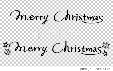 手書きのオシャレなメリークリスマスのロゴ文字 青と赤 2色のイラスト素材70684509- PIXTA