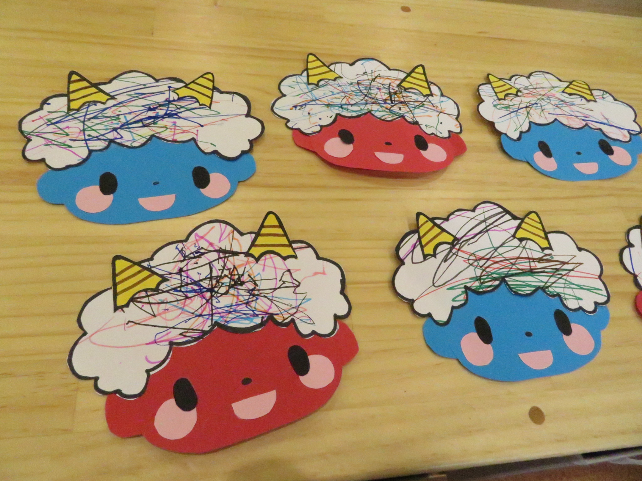 節分製作～お面と鬼のパンツ👹桃花小規模保育園 高島平一丁目