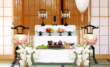 楽天市場 激安仏壇店コラム「盆棚、基本の飾り方」