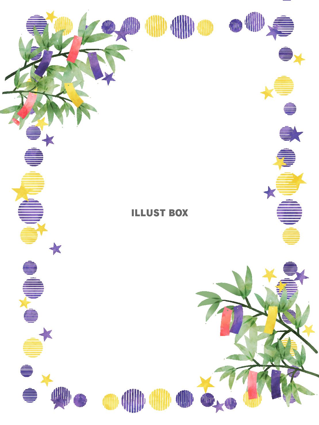 七夕飾り笹の葉にキラキラした大きいあみ飾りのイラスト夜空のイメージ縦スタイル背景素材のイラスト素材65186465- PIXTA