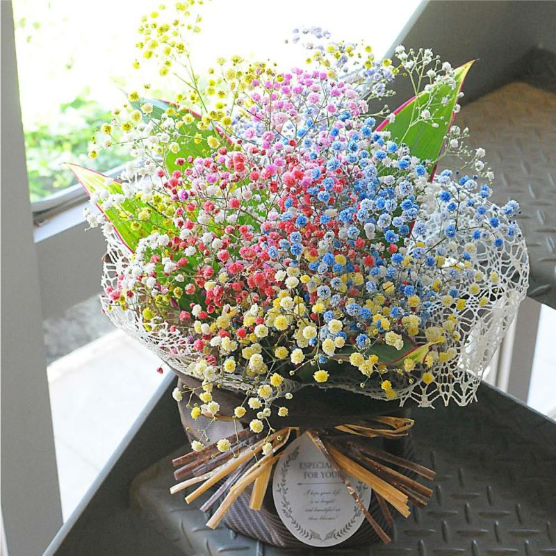 ウエディングブーケ かすみ草 二次会 ローズ キク 結婚式 ブーケ 花嫁 アレンジメント 披露宴 ウェディング用 造花 ブライダルブーケ 手作り海外挙式 前撮り かすみ草とココフラワーのアンティークホワイトブーケ ✲結婚式 ウェディング ブライダル ブーケ 前撮り