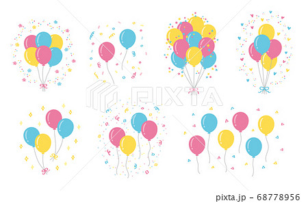 お祝いのお祝いを飛ばすカラフルな風船イラスト素材透過、PNGフリー画像ダウンロード - Pngtree