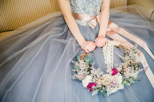 リースブーケ ウェディング ブーケ ドライフラワ