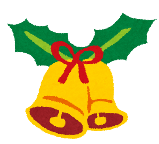 クリスマスベルイラストのフリー素材イラストイメージ