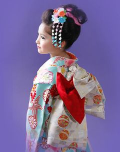 七五三 7歳女の子用 結び帯七五三 帯結び 簡単！かわいい！！７歳手結び