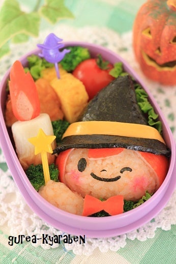 ハロウィンキャラ弁動画レシピ＊おばけ＆黒猫のお弁当: momo's obentou＊キャラ弁 Powered by ライブドアブログ