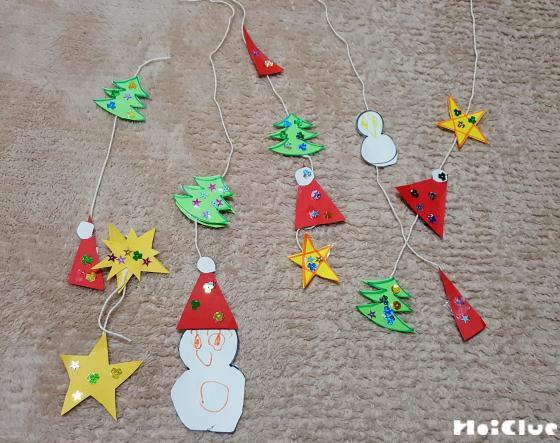 ゆらゆらクリスマスモビールキット子供 小学生 手作り キット 工作 おもちゃ ワークショップ イベント 工作 キットLINEブランドカタログ