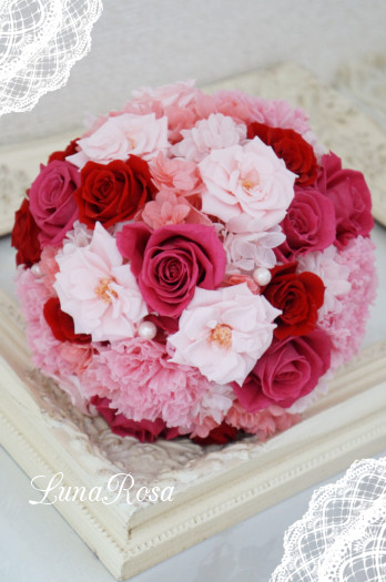 楽天市場 ウェディングブーケ 赤の通販