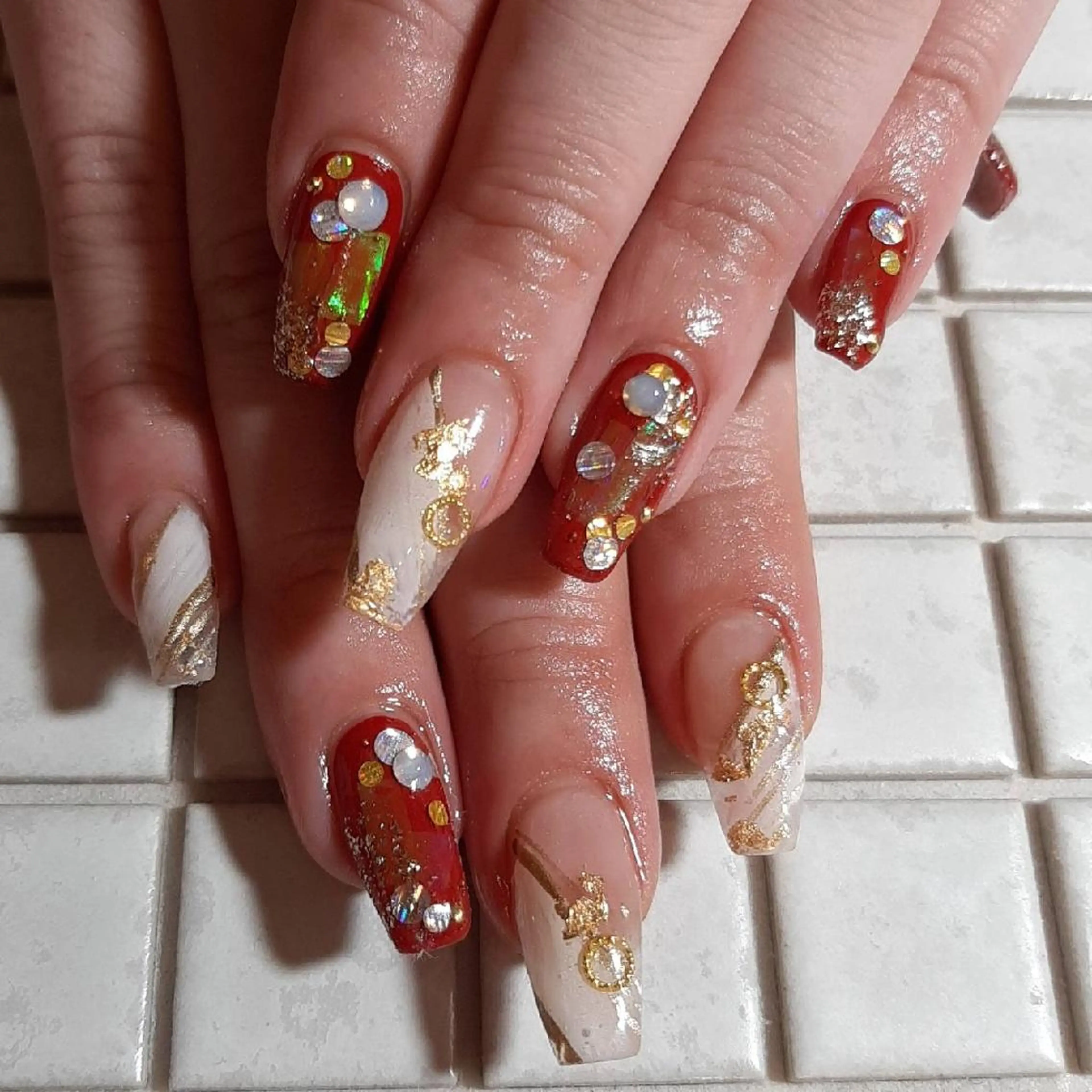 溝ノ口ネイルサロン 和柄ネイルデザイン溝の口ネイルサロン e komo mai エコモマイ