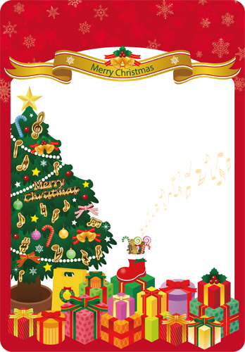 ポップなクリスマスのフレーム 縦イラスト - No: 24502527無料イラスト・フリー素材なら「イラストAC」