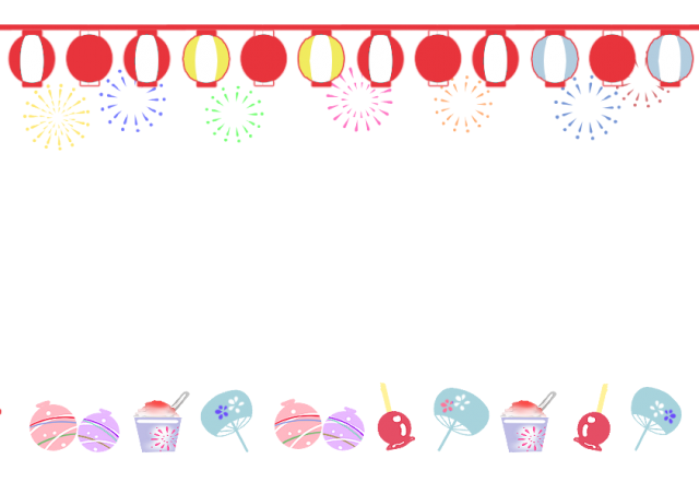 花火のライン線イラストのフリー素材イラストイメージ