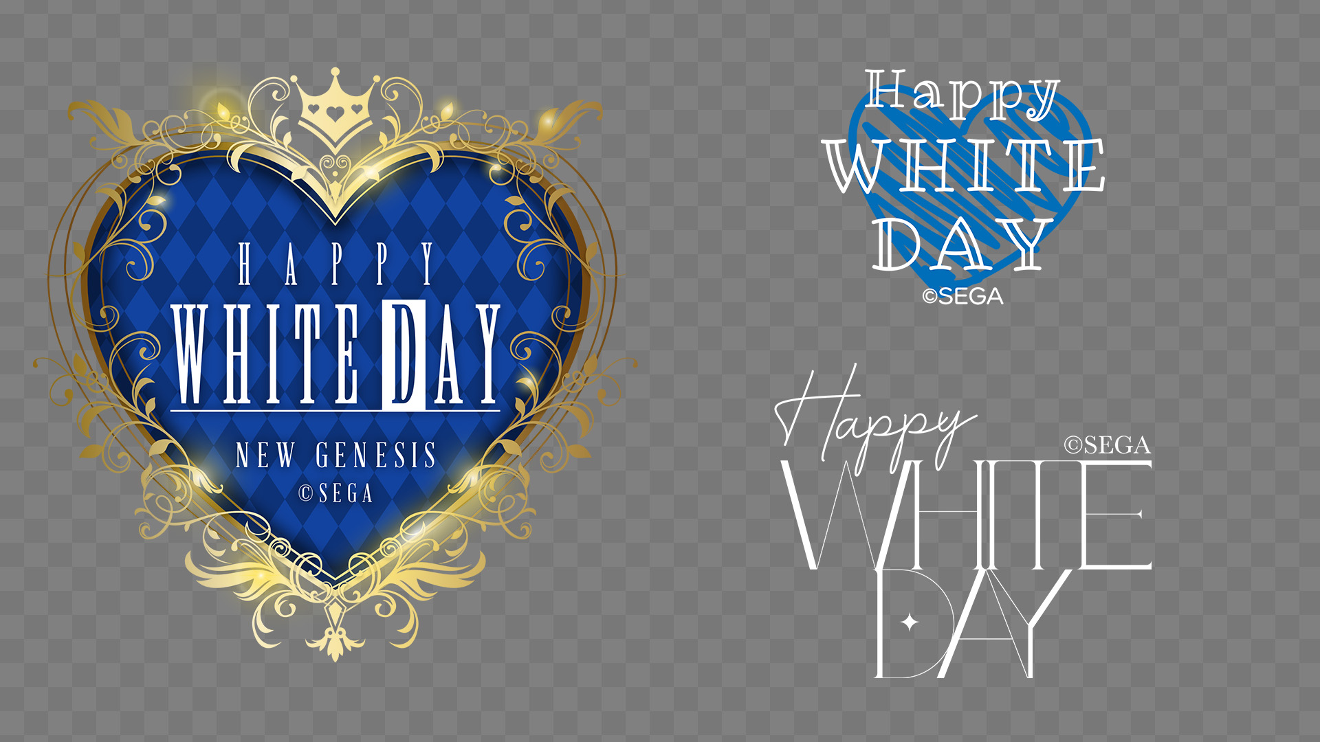 ホワイトデーロゴ05 リボンとクッキー無料イラスト素材素材ラボ