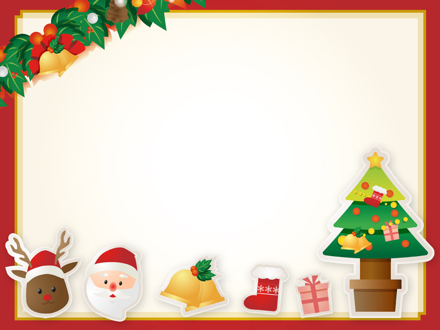 クリスマスカードのテンプレート～無料のフリーイラスト素材集