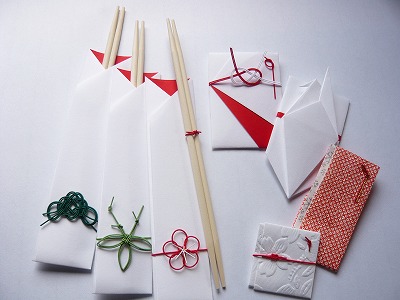 お正月祝箸.着物箸袋.折り紙ハンドメイド.折り紙箸袋