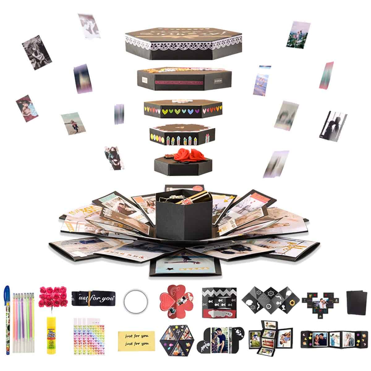 サプライズボックス ギフトボックス ロマンチック DIY 装飾 ハンドメイド プレゼント 手作り 写真 バレンタインデー 誕生日 祝い 母の日 思い出ギフト 送料無料 -STARABA - プレゼント＆ギフトのギフトモール