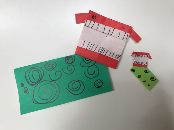 獅子舞の折り紙製作 年少でも簡単かわいい！3歳児や4歳の子どもがお正月に作るのに最適♪│子供と楽しむ折り紙・工作