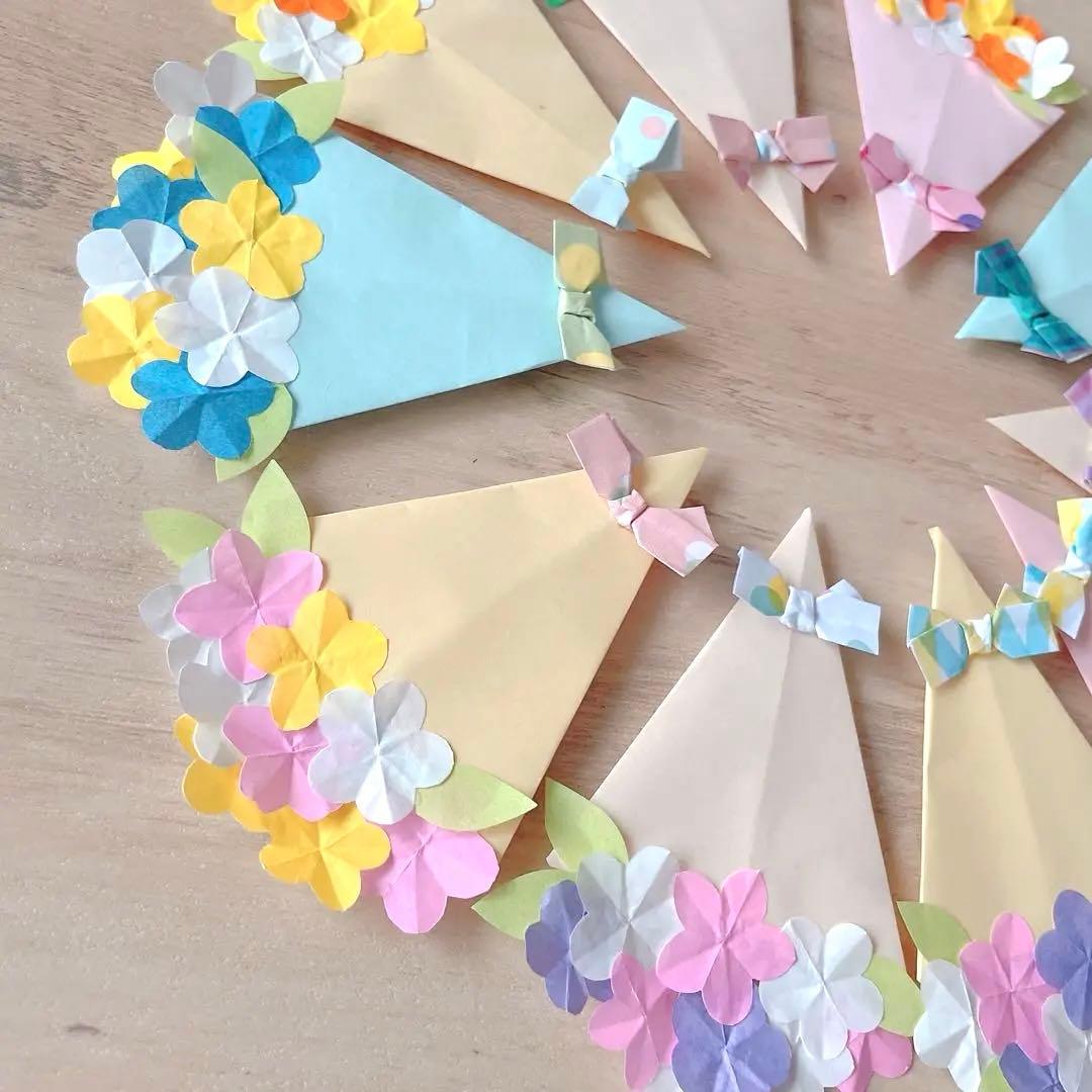 折り紙 桜の花咲くリース大人の折り紙インテリア