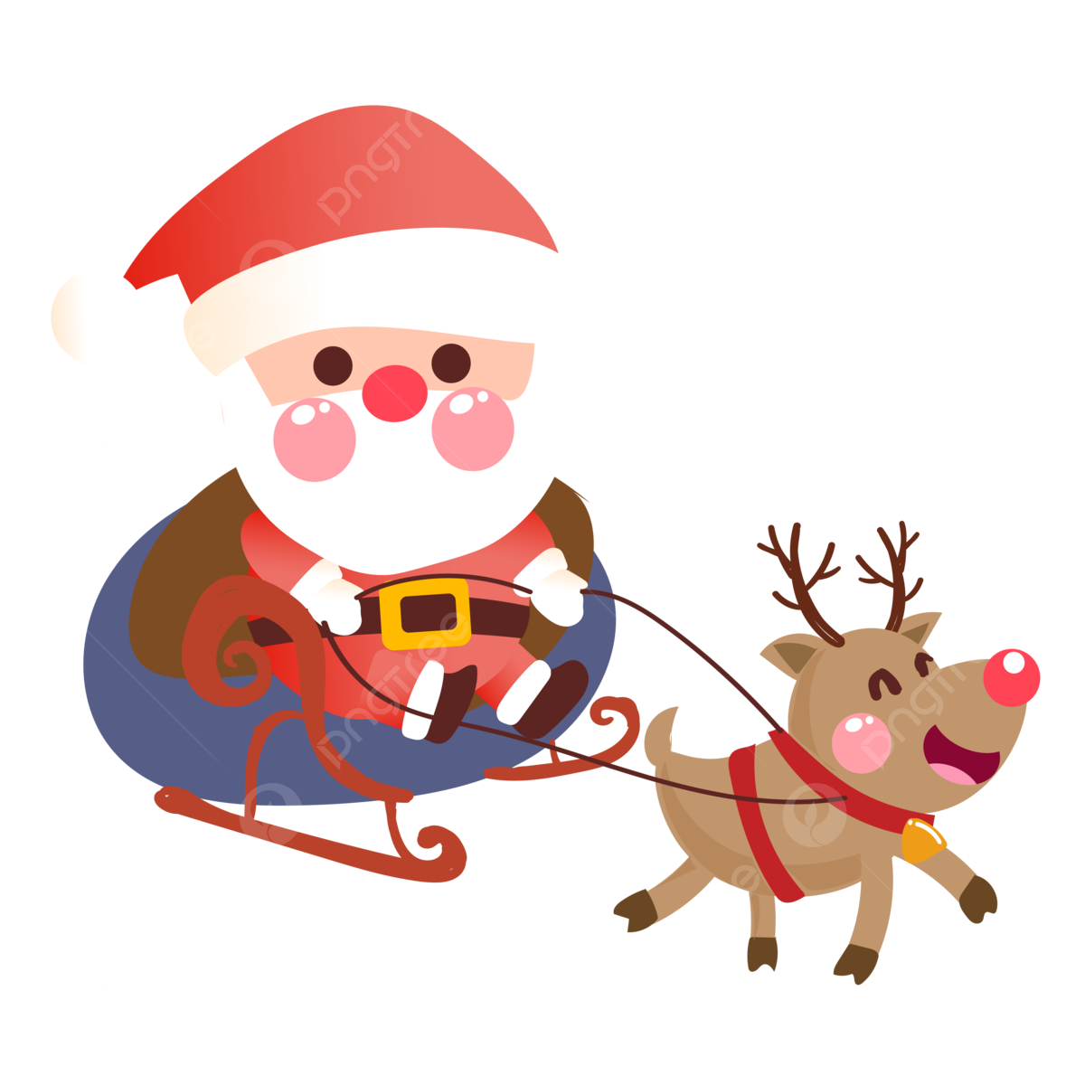 かわいいサンタクロースとトナカイ イラスト素材6524446- フォトライブラリ