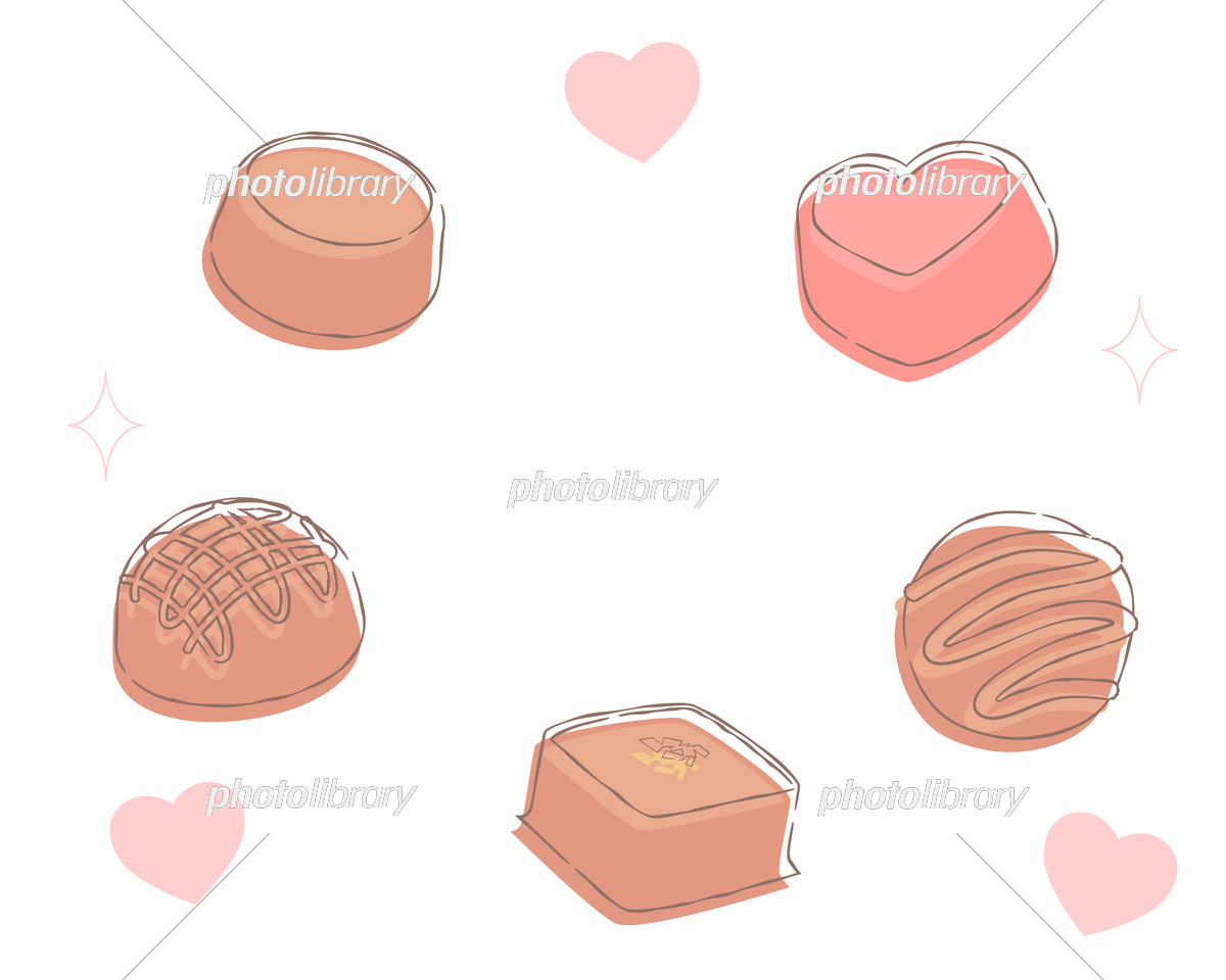 箱に入ったバレンタインチョコレート おしゃれなモノクロイラスト素材のイラスト素材FYI07534052ストックフォトの QleanMarket キュリンマーケット