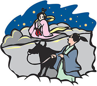 七夕の夜、大切な君と 織姫と彦星の姿をした「お隣の天使様」限定ビジュアル - コミックナタリ