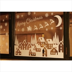 窓に貼るシールぷにぷにクリスマスTikTok