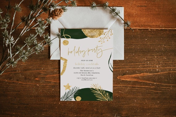 クリスマスの繊細なスタイルのロイヤル ブルーの招待状 PSD 無料ダウンロード - Pikbest