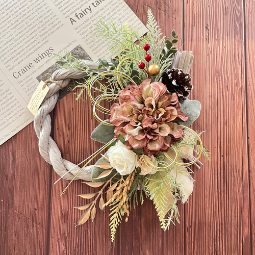 あす楽＆日時指定対応 正月飾り 二重注連縄しめ縄 おしゃれ リース しめ飾り 玄関 ドア お正月リース お正月飾り モダン 迎春 新年 正月 花 飾りしめ縄飾り 玄関飾りの評判・口コミわたしと、暮らし