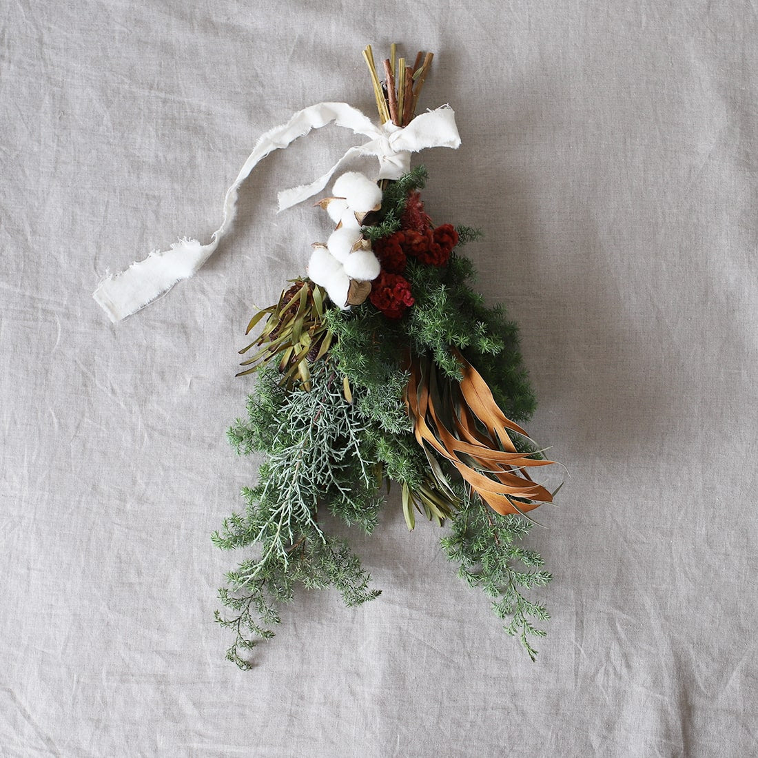 ドライフラワー*°♡手のひらサイズスワッグ＆リースセット 手作りできる！簡単クリスマスリース