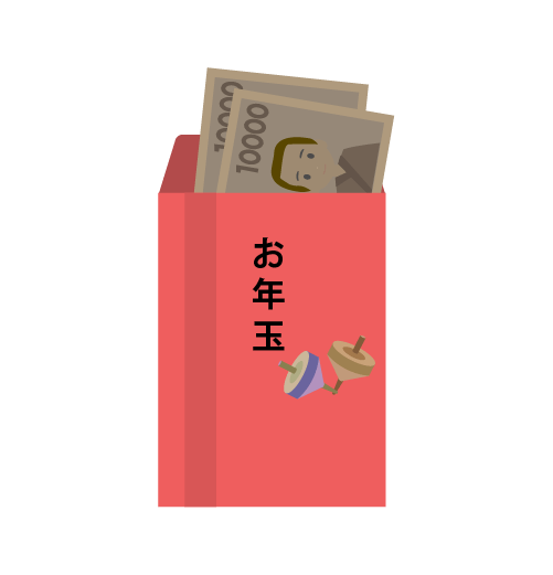 お母さんからお年玉をもらう女の子のイラスト無料のフリー素材 イラストエイト