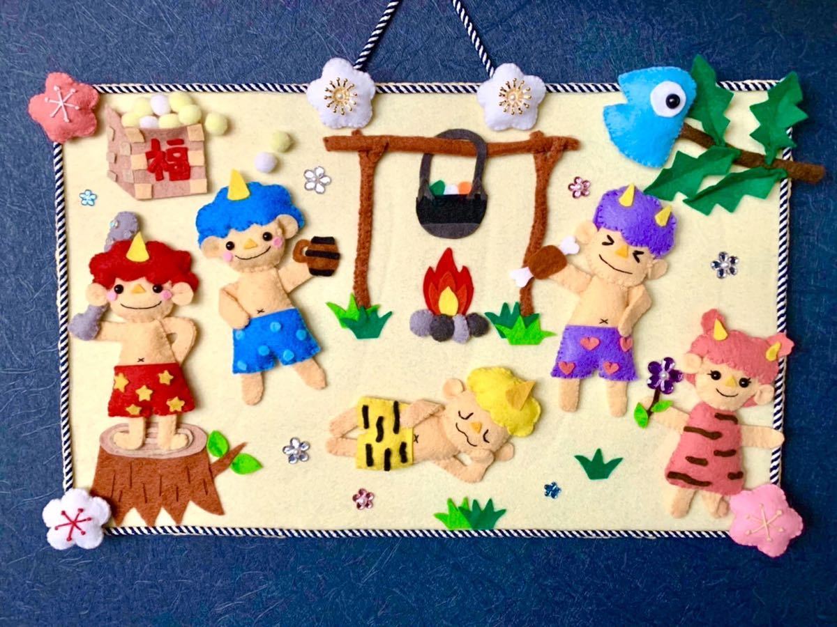 鬼手作り節分手作りヤクルトの容器で作る鬼毛糸手作り手作り鬼100均diy手作り作り方howtomakeハンドメイド季節の飾りヤクルト容器ヤクルト容器手作り節分鬼