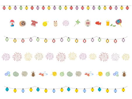11_ライン_夏祭り：イラスト無料