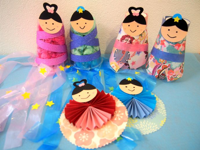 ❑①星大⭐付まん丸可愛い織姫♡彦星七夕飾り8キット❑保育士壁面飾り製作キット保育園幼稚園❇️送料込み❇️