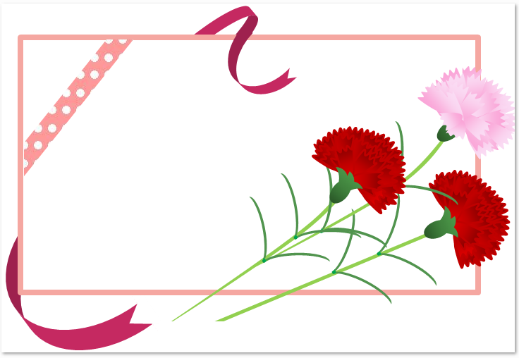 母の日 メッセージカードテンプレート 鮮やかなピンクの花柄 縦向き のイラスト素材85112479- PIXTA