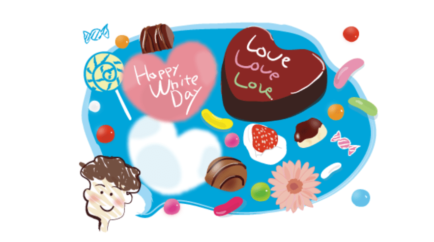 ホワイトデー用クッキーとリボンの背景イラストのイラスト素材FYI07945179ストックフォトの QleanMarket キュリンマーケット