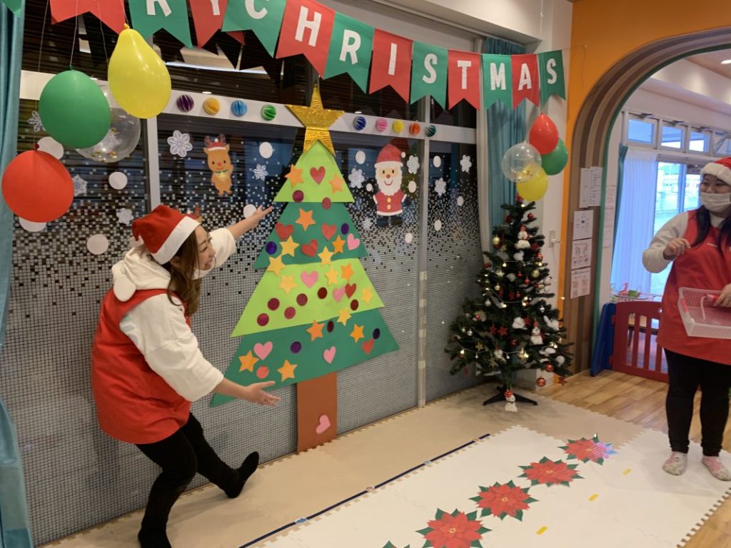 クリスマス製作 1歳もみじ組二葉南元保育園