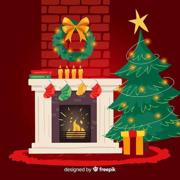 49 Cozy Christmas Fireplace High Res Illustrations - Getty Images