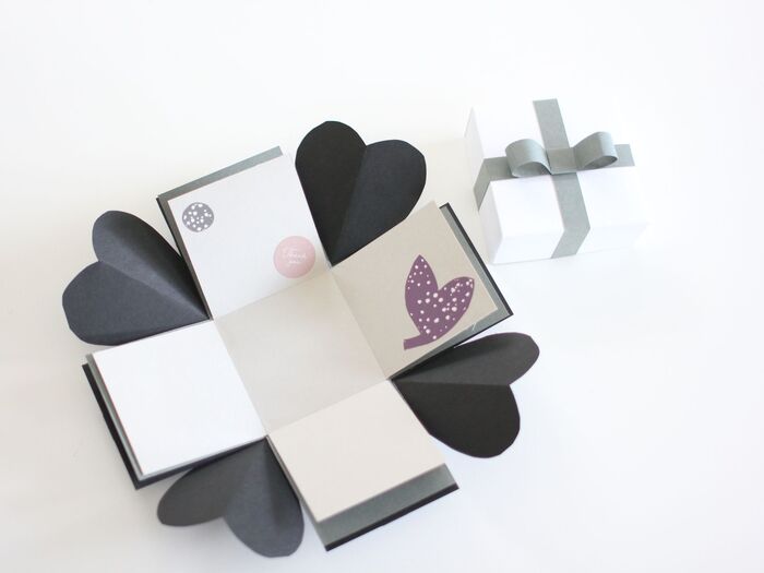 楽天市場 サプライズ ボックス DIY 手作り 爆発ボックスアルバム suprise box 誕生日 記念日 プレゼント BOX ブラック 仕掛けトリック 寄せ書き よせがき : BoMa PLAZA