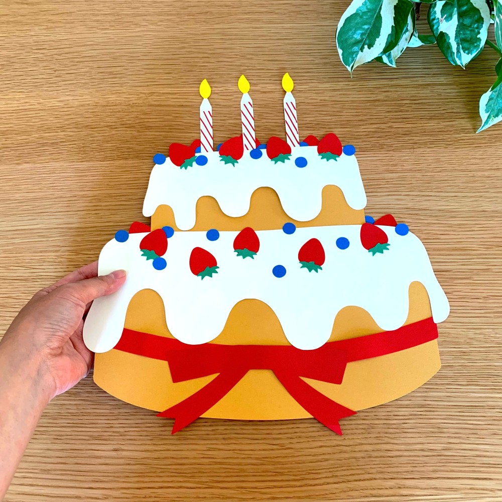 知育におすすめ。子供が考えてつくるバースデーカード。大好きなパパにサプライズです。クラフポ