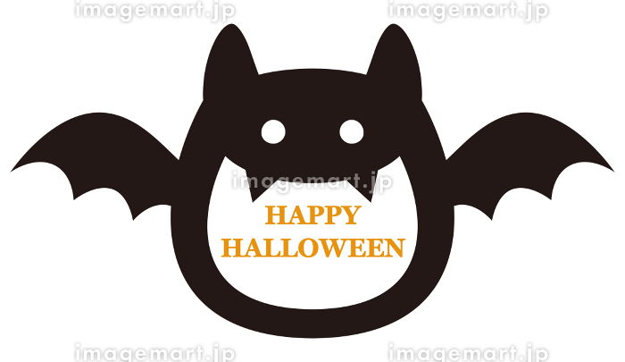 かわいいハロウィンコウモリ ころんとした灰色のコウモリイラスト・フリー素材なら「シンテリ」