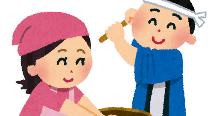 餅つき 飾りラインイラストなら、小学校・幼稚園向け・保育園向けのかわいい無料イラストお試しフリー素材 カット がいっぱいの安心サイトへどうぞ