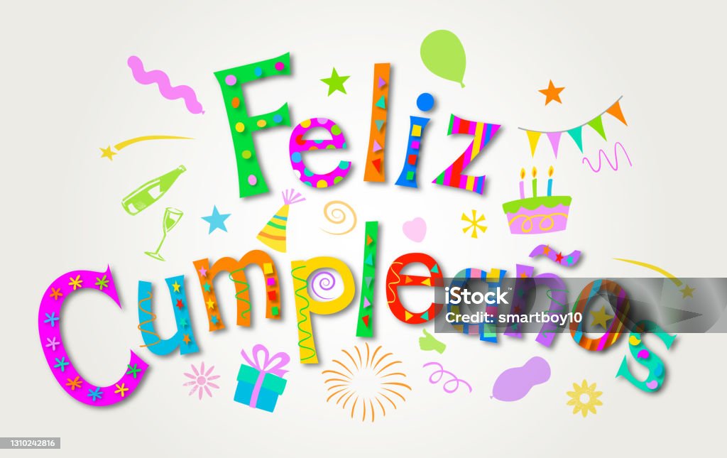 Amazon.co.jp: スペイン語 Happy Birthday-Feliz Cumpleanos グリーティングカード 内側は空白 : おもちゃ