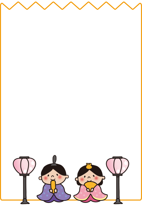 ひなまつりの背景 6種OKUMONO