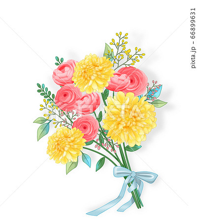 スズランとチューリップのイラストフリー素材 - GreenStock40