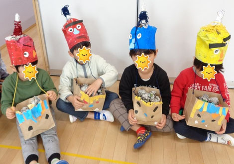 節分の折り紙 鬼の豆入れ・豆バッグmama life blog