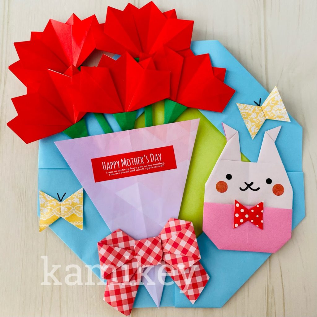 母の日 折り紙ハンドメイド 折り紙リース 壁面飾り カーネーションYahoo!フリマ 旧PayPayフリマ