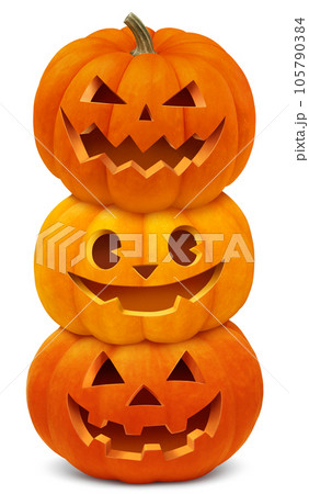 生活・保育・行事・秋 ハロウィンかぼちゃのかわいいフリーイラスト ②フタバのフリーイラスト